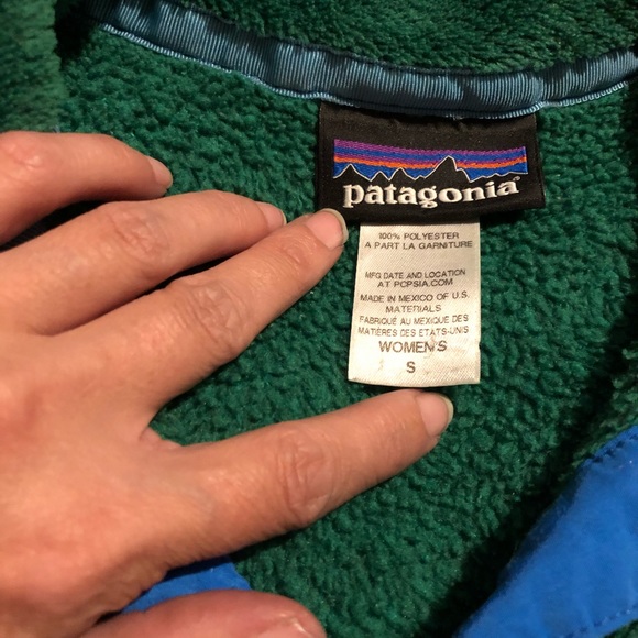 Patagonia womens small green and blue pullover - Picture 4 of 4